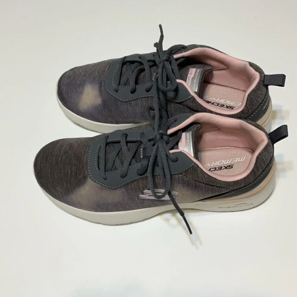 Skechers Skech-Air Grey and Pink Sneakers, 9. Memory Foam
